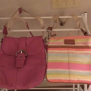 Two cross body coach bags